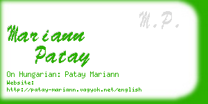 mariann patay business card